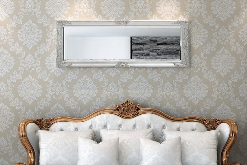 Veggspeil Barokkstil 140x50 cm Sølv - Innredning - Veggdekorasjon - Speil