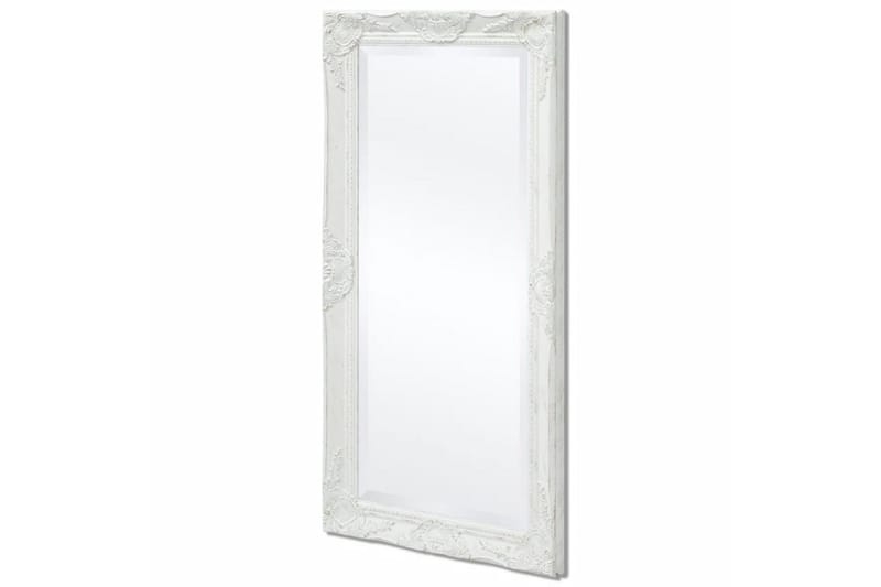 Veggspeil Barokstil 100x50 cm Hvit - Innredning - Veggdekorasjon - Speil