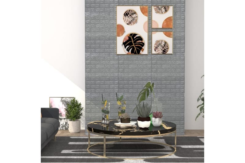3D-tapet murstein selvklebende 10 stk antrasitt - Antrasittgrå - Innredning - Veggdekorasjon - Tapeter - Fototapeter