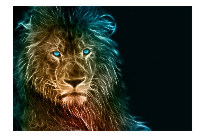 Fototapet Abstract Lion 300x210 - Artgeist sp. z o. o. - Innredning - Veggdekorasjon - Tapeter - Fototapeter