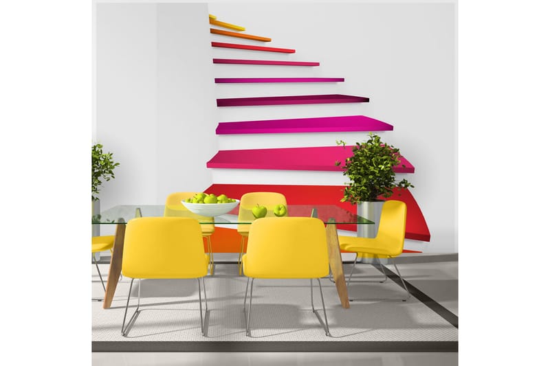 Fototapet Colorful Stairs 300x210 - Artgeist sp. z o. o. - Innredning - Veggdekorasjon - Tapeter - Fototapeter