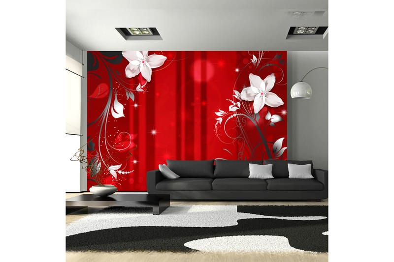 Fototapet Flowering Scarlet 300x210 - Artgeist sp. z o. o. - Innredning - Veggdekorasjon - Tapeter - Fototapeter