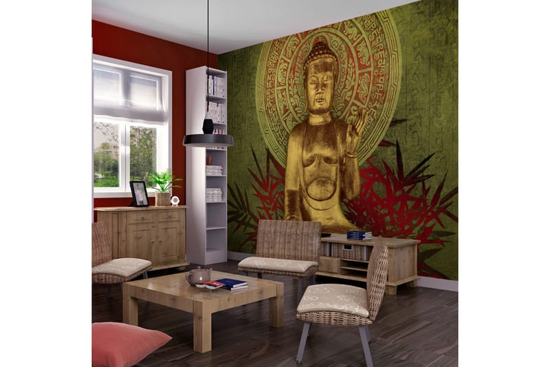 Fototapet Golden Buddha 300x231 - Artgeist sp. z o. o. - Innredning - Veggdekorasjon - Tapeter - Fototapeter