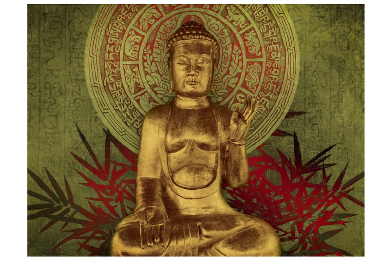Fototapet Golden Buddha 300x231 - Artgeist sp. z o. o. - Innredning - Veggdekorasjon - Tapeter - Fototapeter