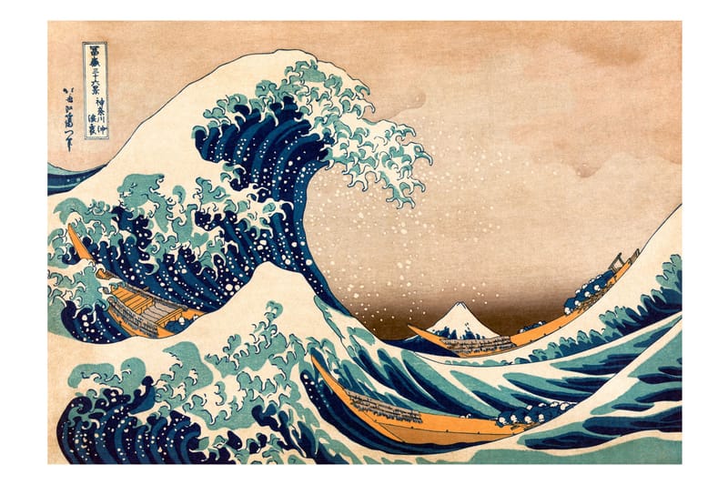Fototapet Hokusai The Great Wave Off Kanagawa 250x175 - Artgeist sp. z o. o. - Innredning - Veggdekorasjon - Tapeter - Fototapeter