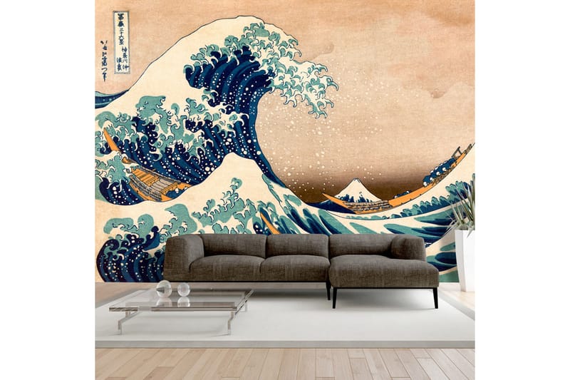 Fototapet Hokusai The Great Wave Off Kanagawa 250x175 - Artgeist sp. z o. o. - Innredning - Veggdekorasjon - Tapeter - Fototapeter