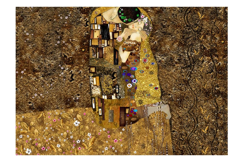 Fototapet Klimt Inspiration Golden Kiss 300x210 - Artgeist sp. z o. o. - Innredning - Veggdekorasjon - Tapeter - Fototapeter