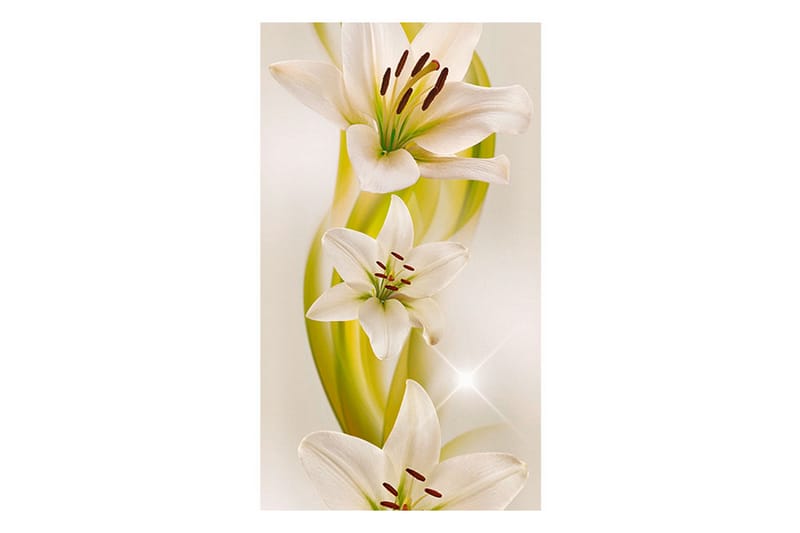 Fototapet Lilies Avant-Garde 50x1000 - Innredning - Veggdekorasjon - Tapeter - Fototapeter