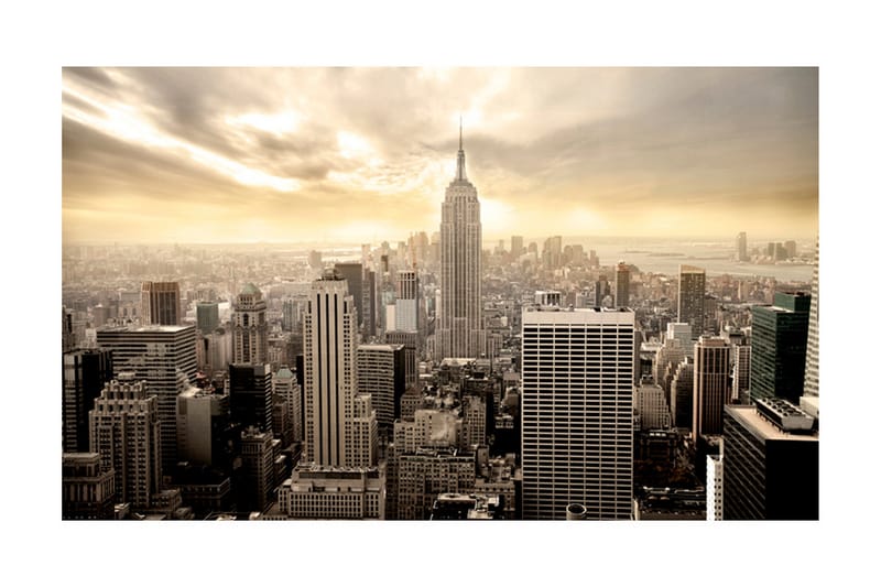Fototapet New York Manhattan Morgengry 450x270 - Finnes i flere størrelser - Innredning - Bilder & kunst - Lerretsbilder