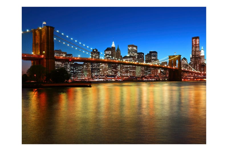 Fototapet Skumring Over Brooklyn Bridge 300x231 - Artgeist sp. z o. o. - Innredning - Veggdekorasjon - Tapeter - Fototapeter