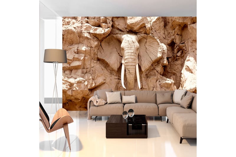 Fototapet Stone Elephant South Africa 300x210 - Artgeist sp. z o. o. - Innredning - Veggdekorasjon - Tapeter - Fototapeter