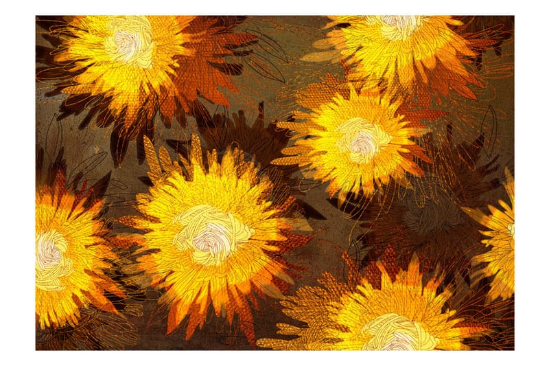 Fototapet Sunflower Dance 300x210 - Artgeist sp. z o. o. - Innredning - Veggdekorasjon - Tapeter - Fototapeter