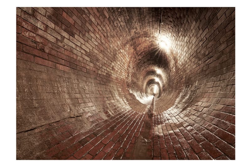 Fototapet Underground Corridor 300x210 - Artgeist sp. z o. o. - Innredning - Veggdekorasjon - Tapeter - Fototapeter