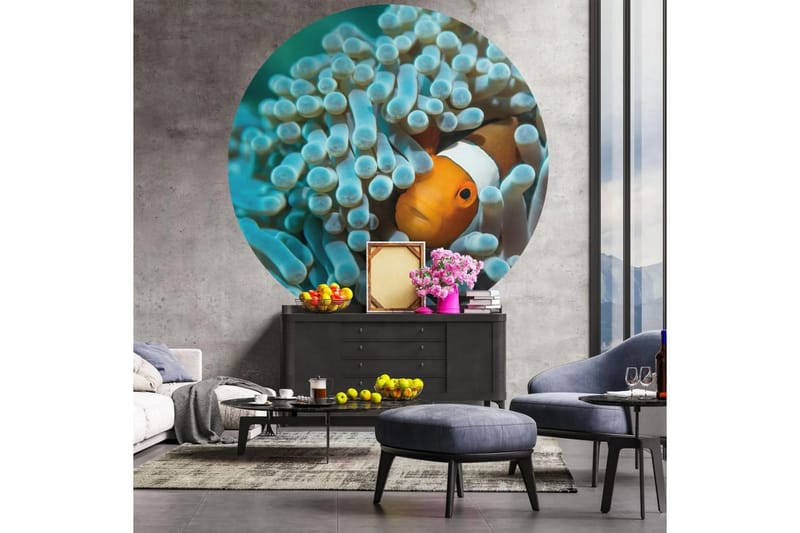 WallArt Tapetsirkel Nemo the Anemonefish 190 cm - Flerfarget - Innredning - Veggdekorasjon - Tapeter - Fototapeter