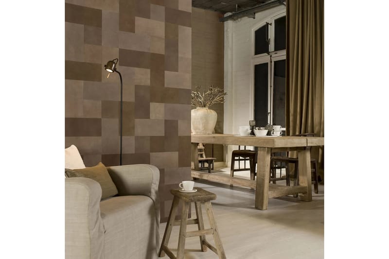 WallArt Skinnfliser Caine ren brun 32 stk - Brun - Innredning - Veggdekorasjon - Tapeter - Fototapeter