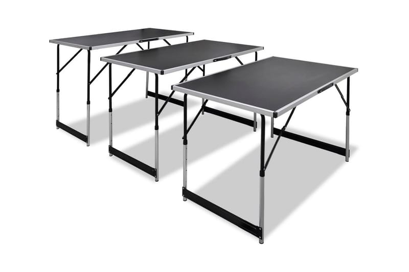 Arbeidsbord 3 stk foldbart høydejusterbart - Innredning - Veggdekorasjon - Tapeter - Tapet tilbehør - Bord til tapet