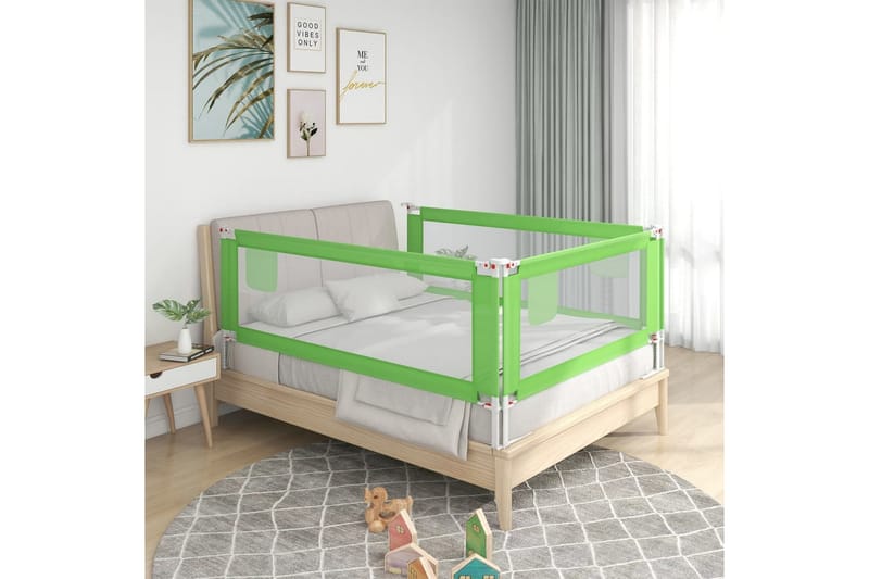 Sengehest småbarn grønn 190x25 cm stoff - grønn - Møbler - Barnemøbler - Barneseng & Juniorseng