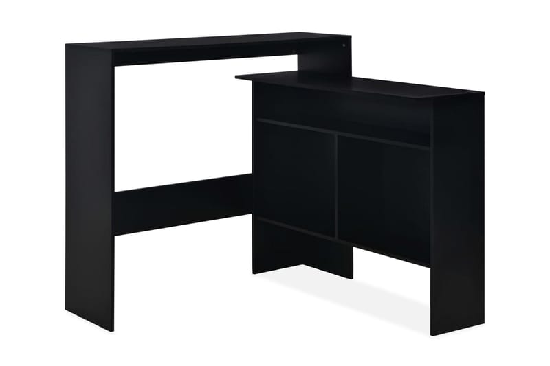 Barbord med 2 bordplater svart 130x40x120 cm - Møbler - Bord - Barbord & ståbord