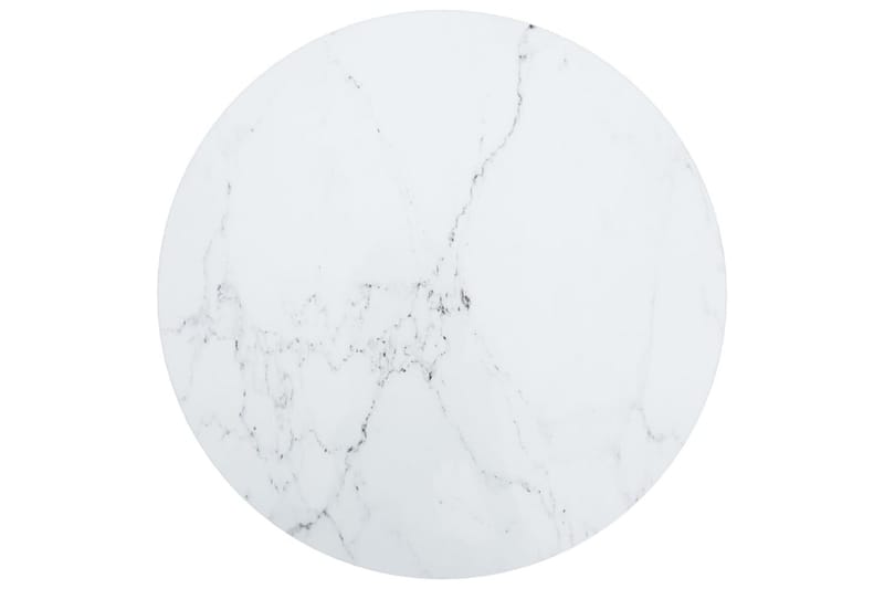 Bordplate hvit 60x0,8 cm herdet glass med marmor design - Hvit - Møbler - Bord - Bordtilbehør - Bordplate