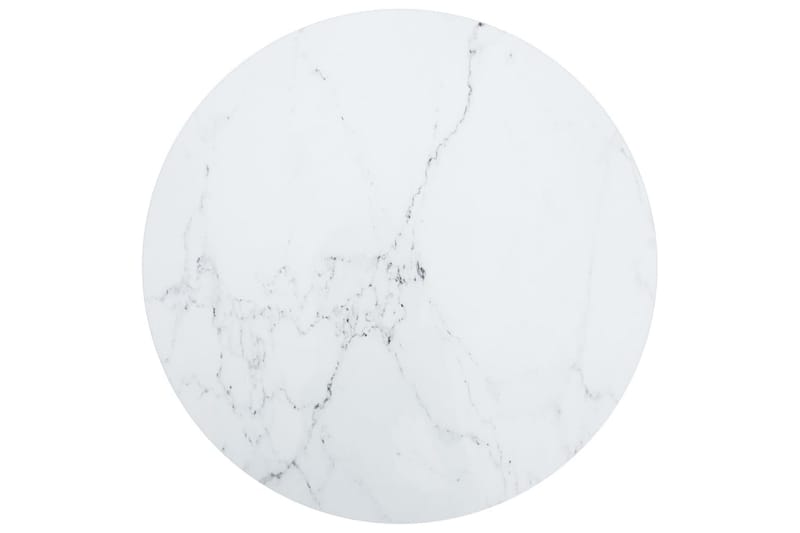 Bordplate hvit 70x0,8 cm herdet glass med marmor design - Hvit - Møbler - Bord - Bordtilbehør - Bordplate