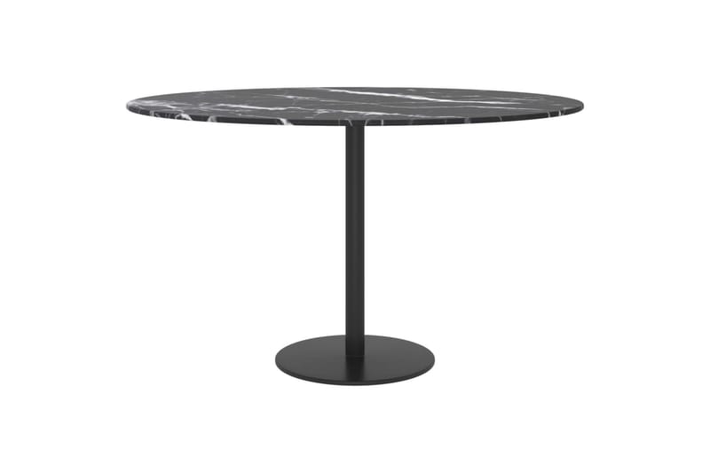 Bordplate svart 70x0,8 cm herdet glass med marmor design - Svart - Møbler - Bord - Bordtilbehør - Bordplate