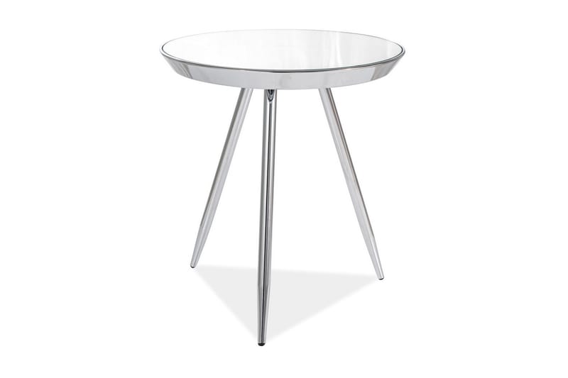 Boraxa Sidebord 41 cm Rundt - Glass/Sølv - Møbler - Bord - Avlastningsbord - Brettbord og småbord