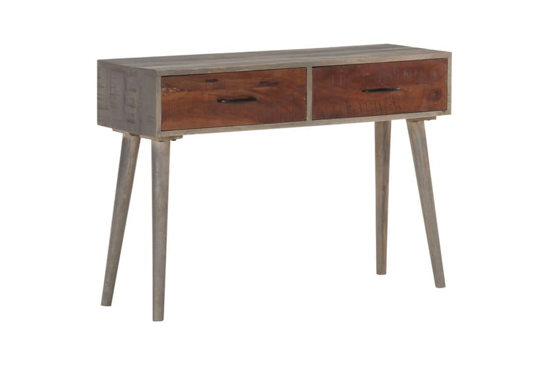 Konsollbord grå 110x35x75 cm grov heltre mango - Grå - Møbler - Bord - Avlastningsbord - Lampebord & sidebord