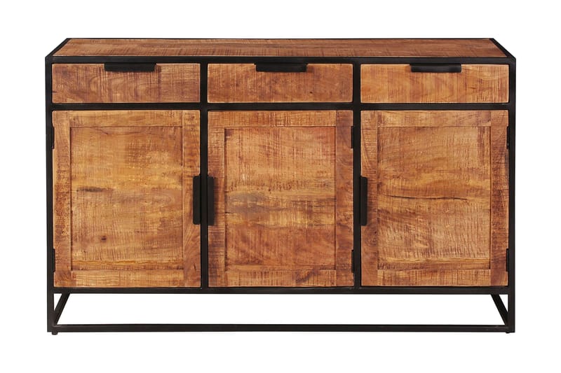 Kutra Sideboard 140x40 cm - Mango/Natur/Svart - Oppbevaring - Hyller - Vegghylle