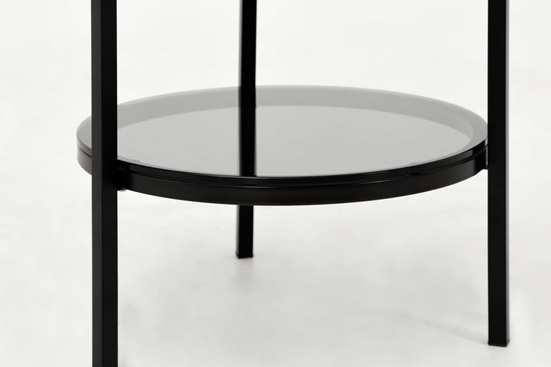 Marise Sidebord 50 cm Rundt - Hvit/Svart - Møbler - Bord - Avlastningsbord - Brettbord og småbord