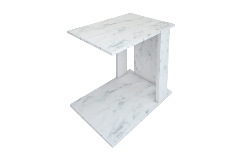 Mellberg Sidebord - Hvit/Marmor - Møbler - Bord - Avlastningsbord - Brettbord og småbord