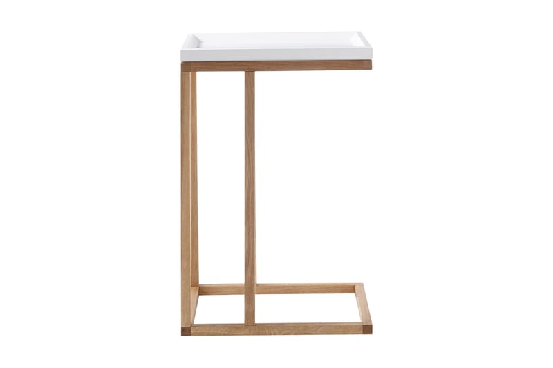 Miliah Avlastningsbord 45 cm - Hvit / Eik - Møbler - Bord - Avlastningsbord - Brettbord og småbord