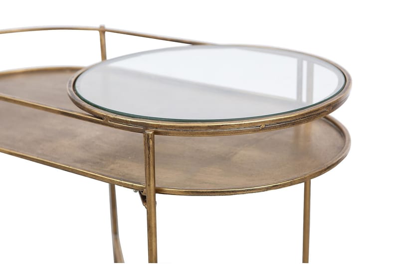 Panaon Sidebord 65 cm Ovalt - Jern/Antikk Messing - Møbler - Bord - Konsollbord & avlastningsbord - Brettbord og småbord