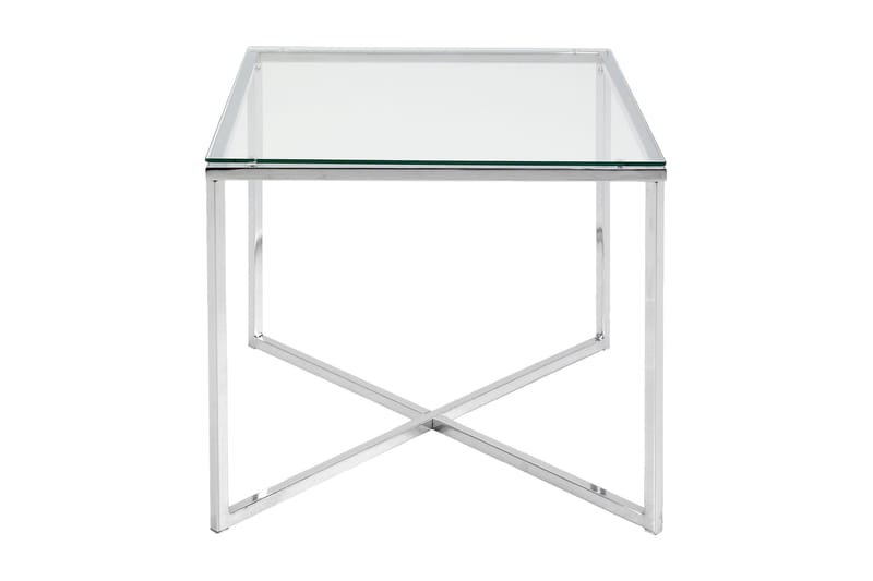 Roman Sidebord 50 cm - Glas/Krom - Møbler - Bord - Avlastningsbord - Brettbord og småbord