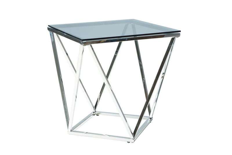 Sølvo Sidebord 50 cm - Glass/Sølv - Møbler - Bord - Konsollbord & avlastningsbord - Lampebord &