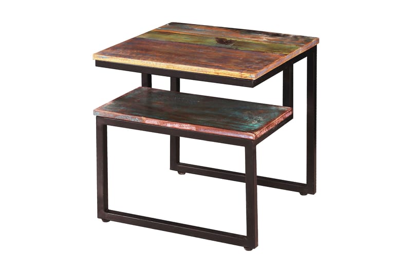 Setbelle Sidebord 51 cm - Resirkulert Tre/Flerfarget/Svart - Møbler - Bord - Konsollbord & avlastningsbord - Brettbord og småbord