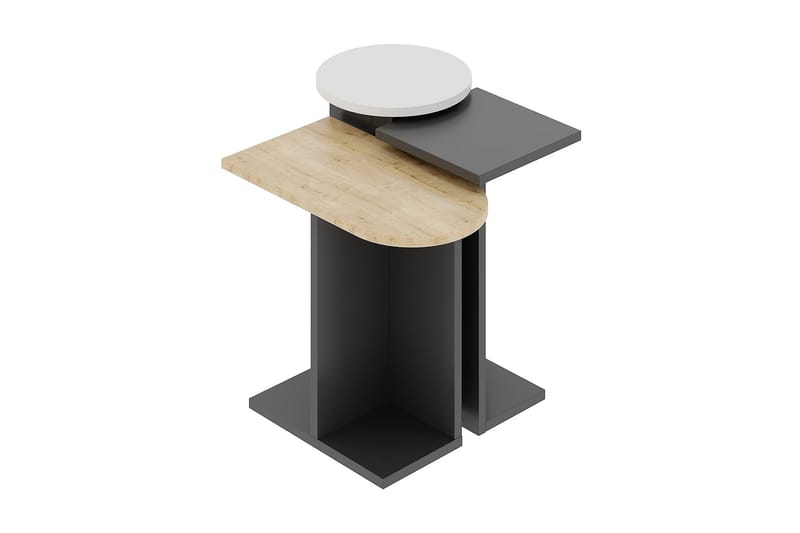 Side Table Hvit|Antrasitt - Møbler - Bord - Konsollbord & avlastningsbord - Lampebord &