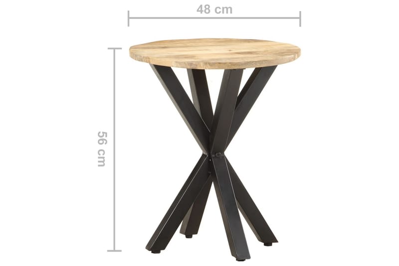 Sidebord 48x48x56 cm heltre mango - Brun - Møbler - Bord - Avlastningsbord - Brettbord og småbord