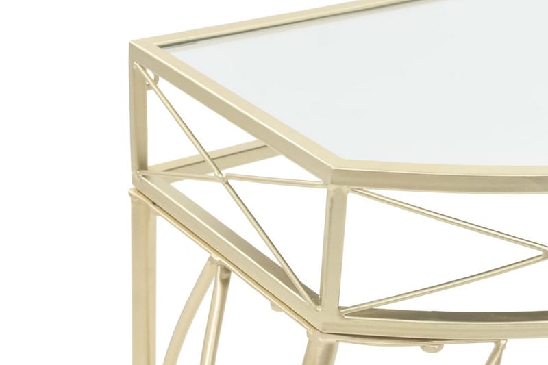Sidebord fransk stil metall 82x39x76 cm gull - Gull - Møbler - Bord - Konsollbord & avlastningsbord - Brettbord og småbord