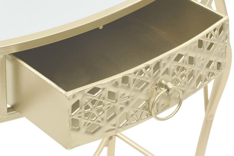 Sidebord fransk stil metall 82x39x76 cm gull - Gull - Møbler - Bord - Konsollbord & avlastningsbord - Brettbord og småbord