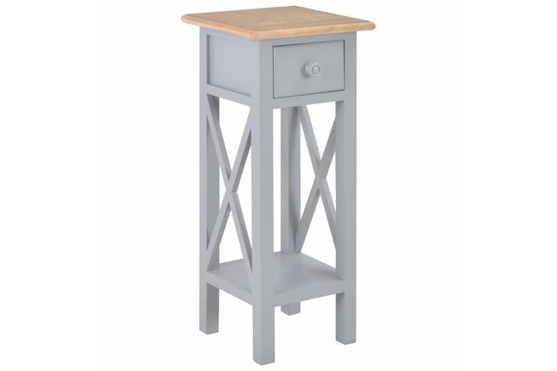 Sidebord grå 27x27x65,5 cm tre - Møbler - Bord - Avlastningsbord - Brettbord og småbord