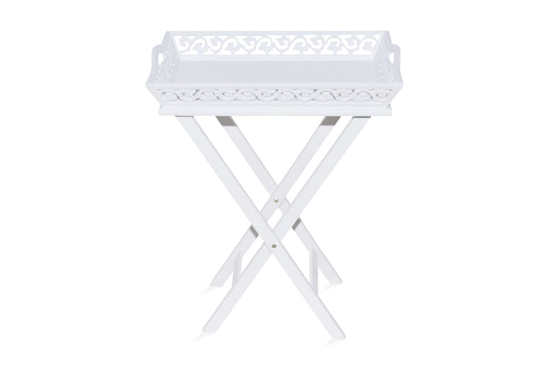 Sidebord med brett hvit - Hvit - Møbler - Bord - Konsollbord & avlastningsbord - Brettbord og småbord
