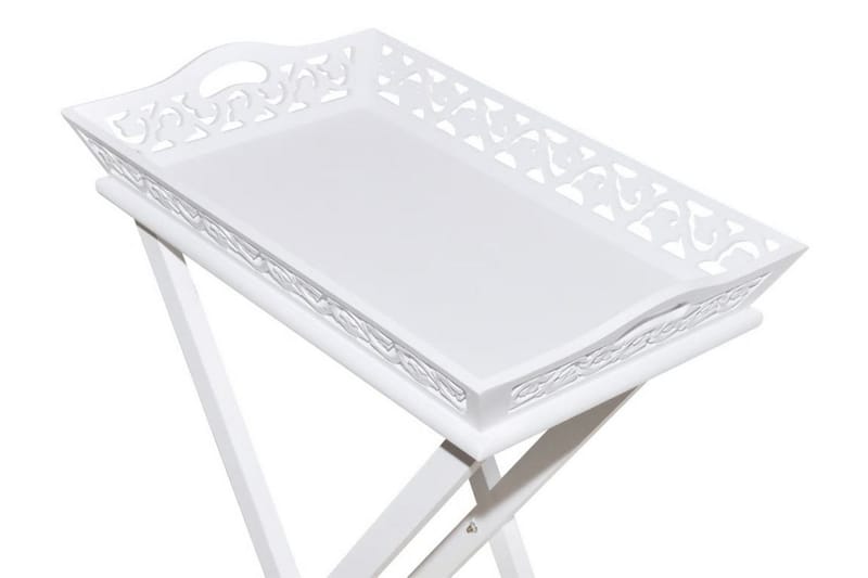 Sidebord med brett hvit - Hvit - Møbler - Bord - Konsollbord & avlastningsbord - Brettbord og småbord