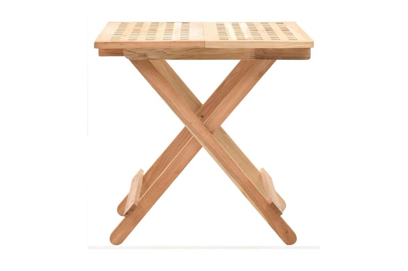 Sidebord sammenleggbart heltre valnøtt 50x50x49 cm - Møbler - Bord - Konsollbord & avlastningsbord - Brettbord og småbord