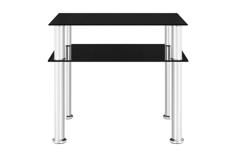 Sidebord svart 45x50x45 cm glass - Svart - Møbler - Bord - Avlastningsbord - Lampebord & sidebord