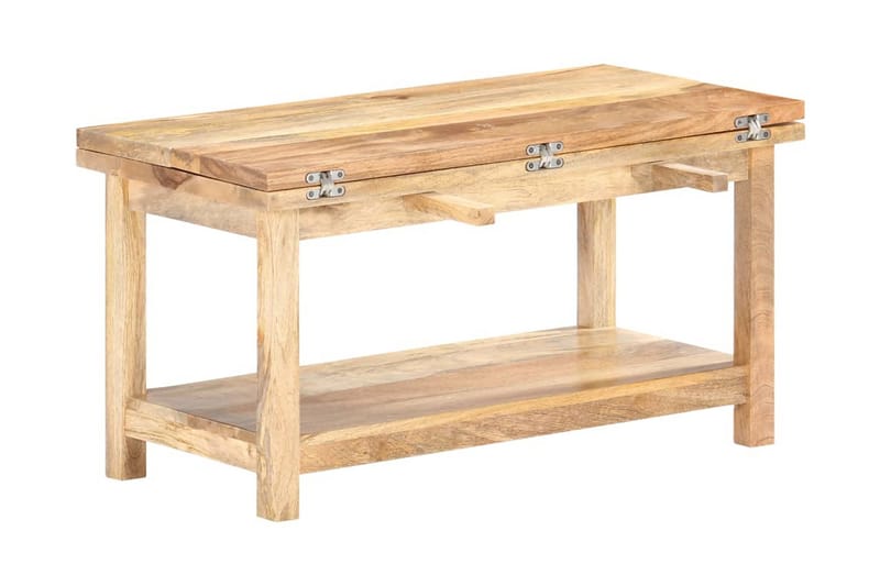 Uttrekkbart salongbord 90x(45-90)x45 cm heltre mango - Brun - Møbler - Bord - Avlastningsbord - Brettbord og småbord