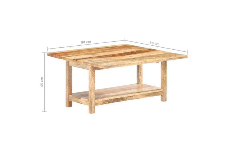 Uttrekkbart salongbord 90x(45-90)x45 cm heltre mango - Brun - Møbler - Bord - Avlastningsbord - Brettbord og småbord