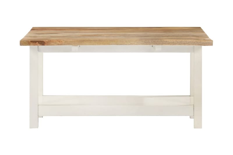 Uttrekkbart salongbord hvit 90x(45-90)x45 cm heltre mango - Hvit - Møbler - Bord - Avlastningsbord - Brettbord og småbord