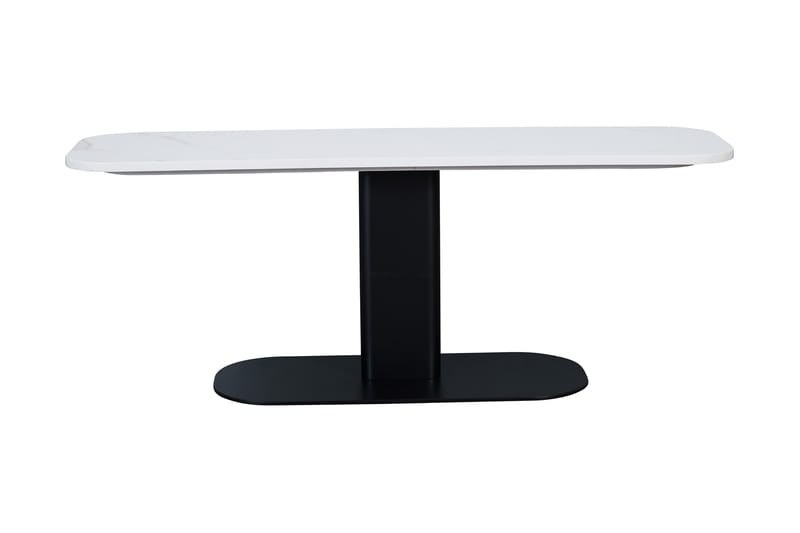 Bodal Avlastningsbord 120 cm Ovalt Marmor - Hvit/Svart - Møbler - Bord - Konsollbord & avlastningsbord - Konsollbord