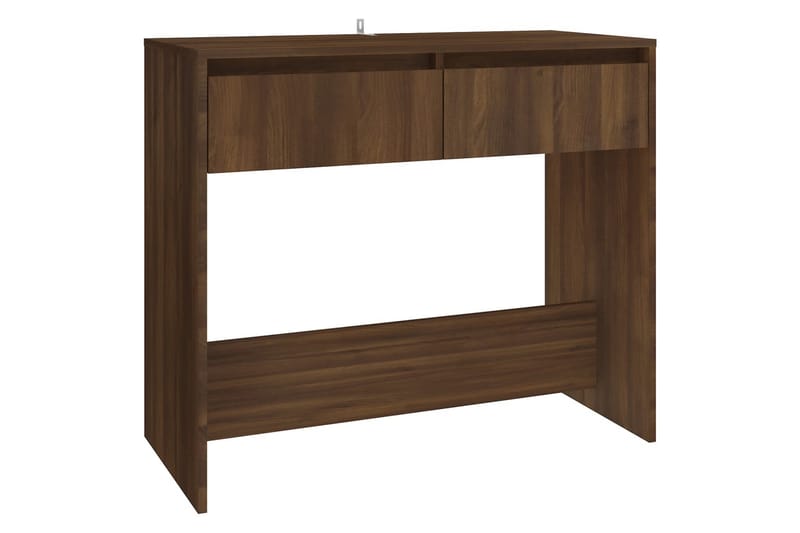 Konsollbord brun eik 89x41x76,5 cm stål - Brun - Møbler - Bord - Konsollbord & avlastningsbord - Konsollbord
