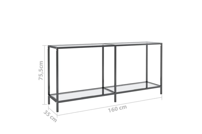Konsollbord gjennomsiktig 160x35x75,5 cm herdet glass - Gjennomsiktig - Møbler - Bord - Konsollbord & avlastningsbord - Konsollbord